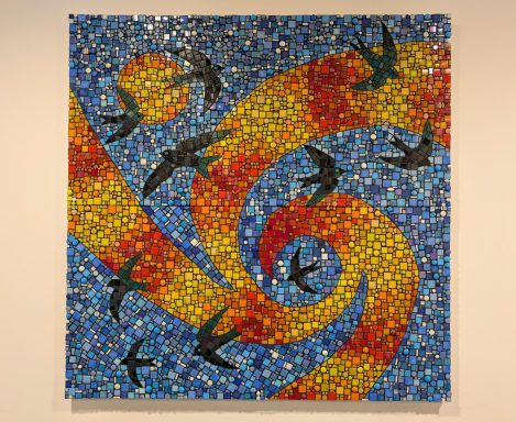 'swifts' mosaic mural
