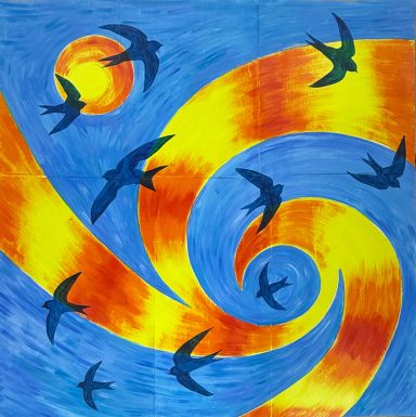 Paint on paper design